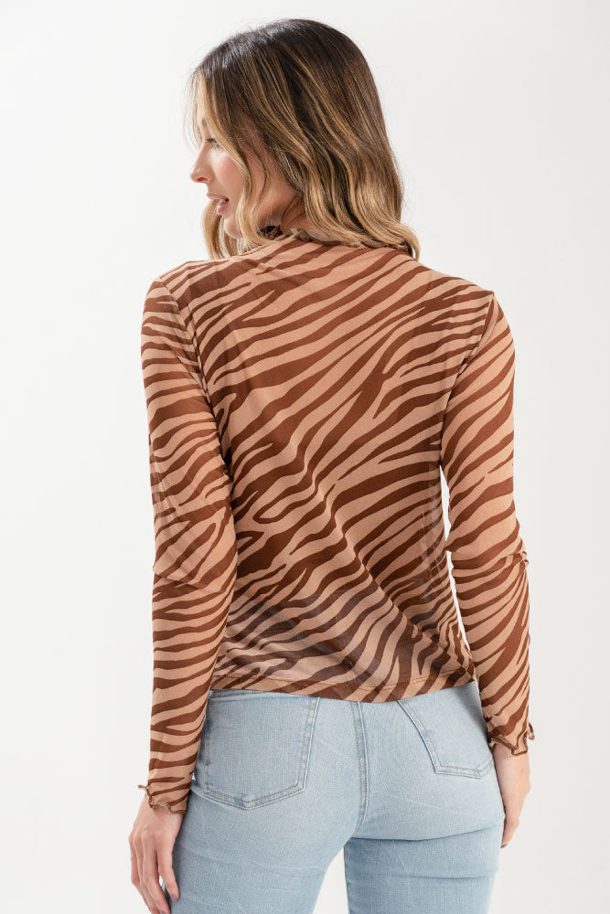 BLUSA MESH ANIMAL