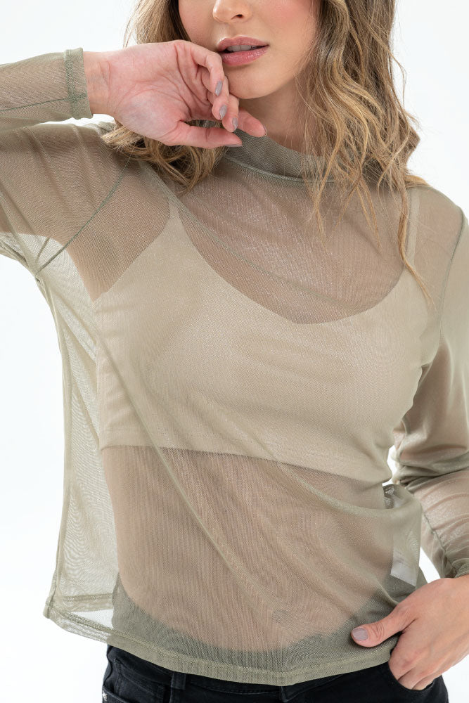 BLUSA BRILLO MESH