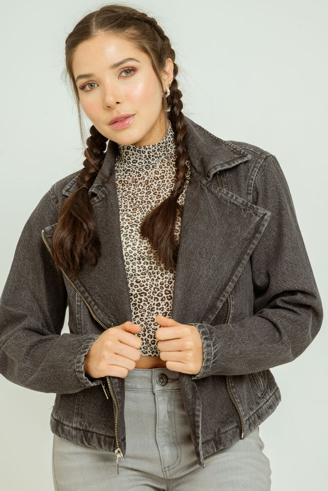 CHAQUETA BIKER LEMON