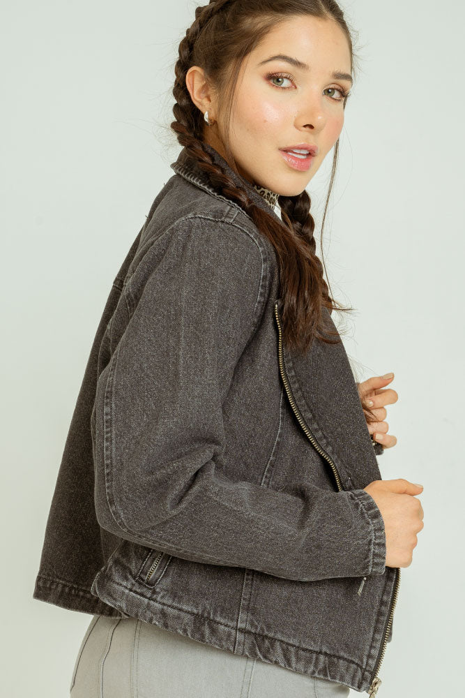 CHAQUETA BIKER LEMON