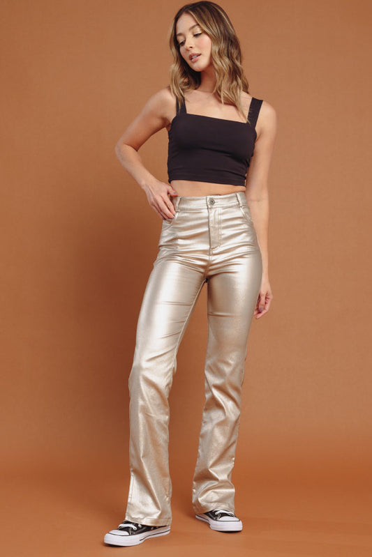 PANTALON STRAIGHT LEG LEATHER