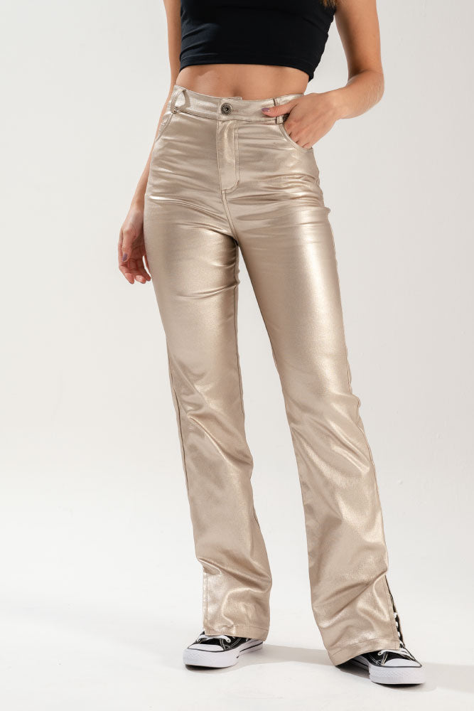 PANTALON STRAIGHT LEG LEATHER