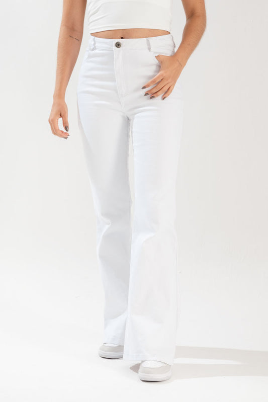 PANTALON FLARE BLANCO