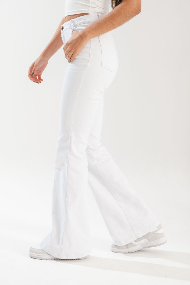 PANTALON FLARE BLANCO