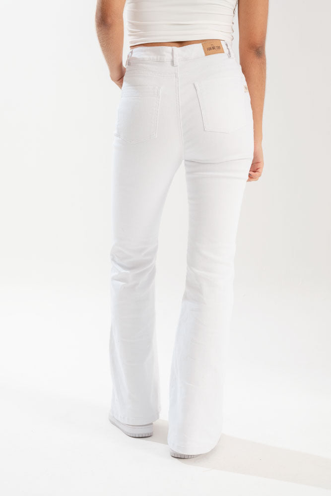 PANTALON FLARE BLANCO