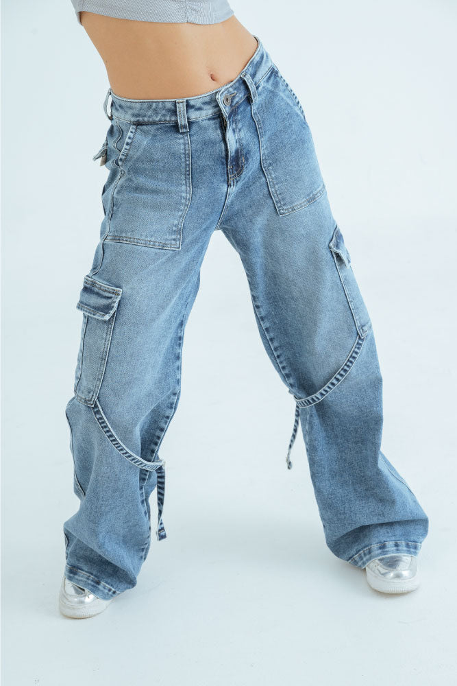 JEANS CARGO CHARRETERA