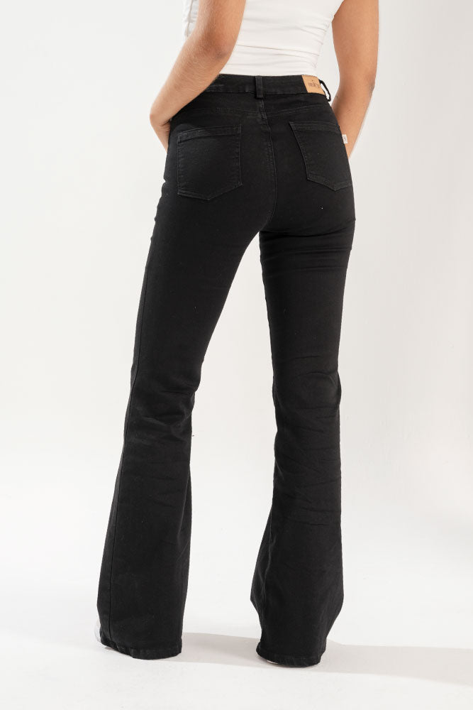 JEANS FLARE NEGRO