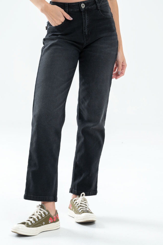 JEANS MOM NEGRO